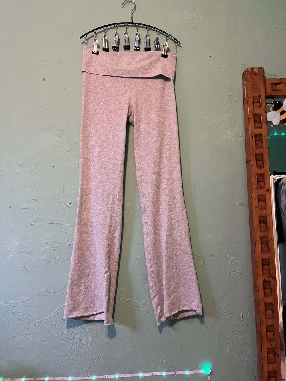 SKIMS Cotton Jersey Foldover Pant Size XS Light Heather Grey